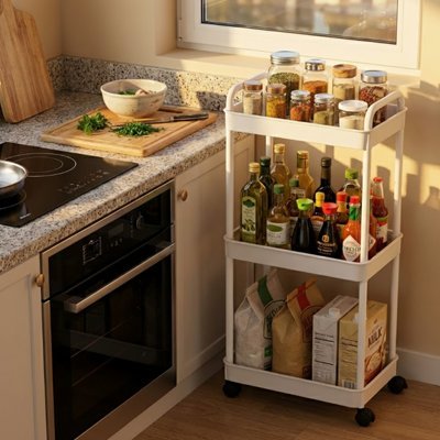 Desserte a roulettes | Mobile et Pratique - LYN CUISINE